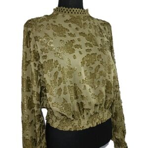 Elegant Gold Sequin Women's Top